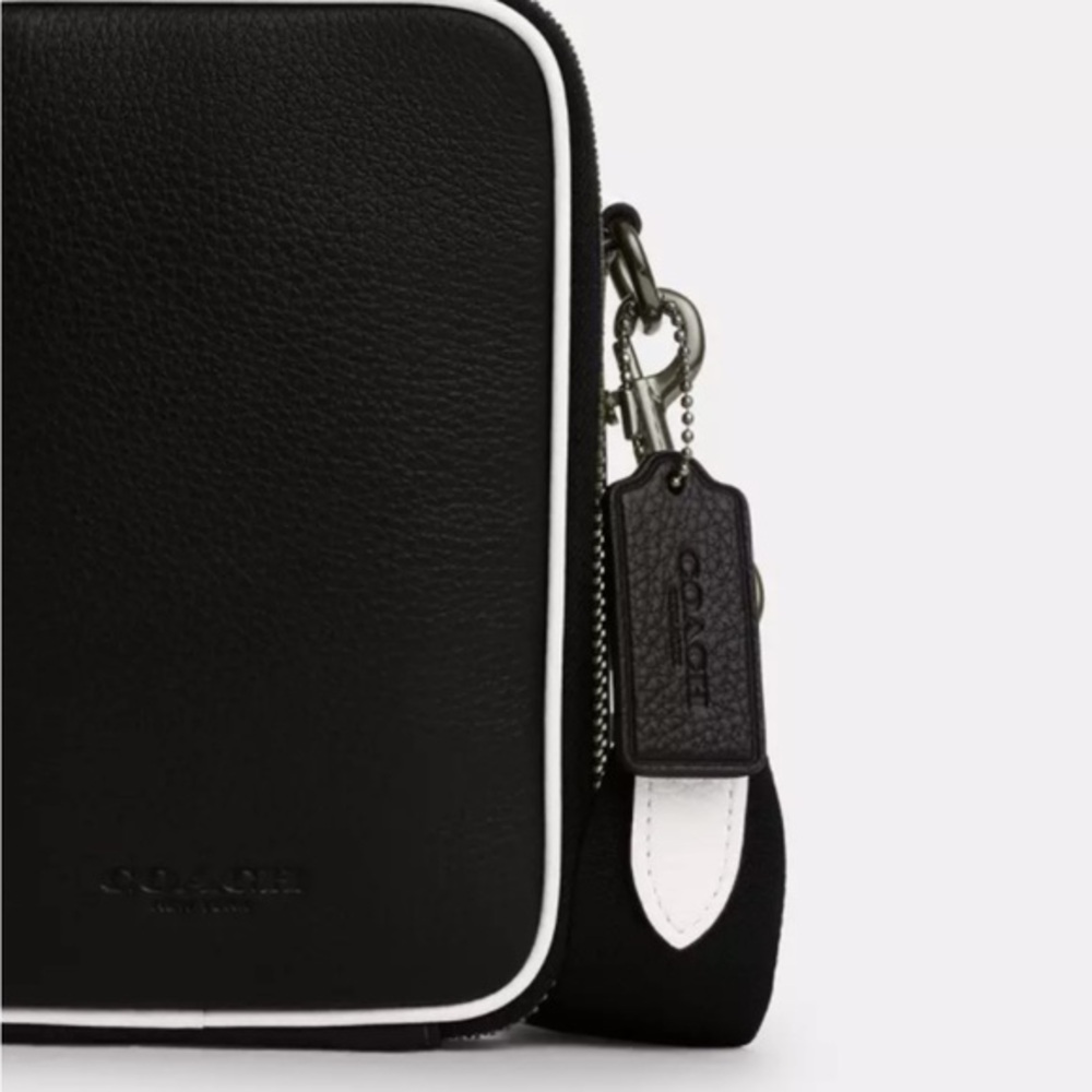 NWT COACH Stanton Crossbody‎ Black Unisex Leather - Picture 2 of 9